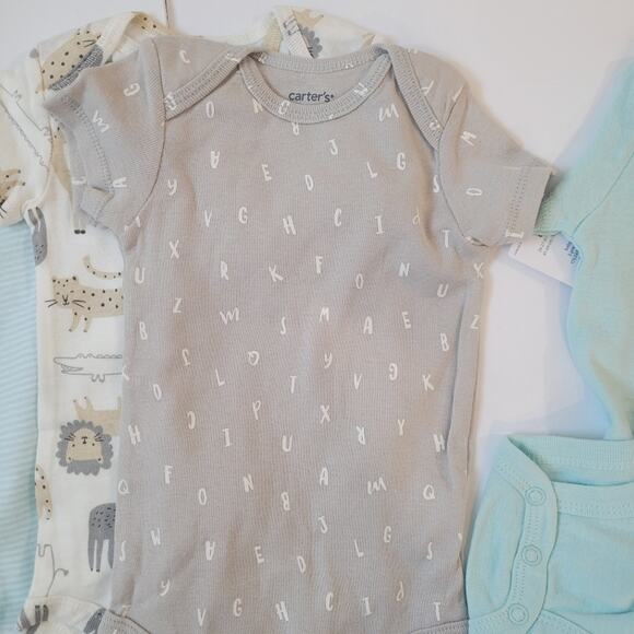 Carter's Baby Set of 5 Onesies Alphabet and Animal Theme Size 6 Months NWT - - - Picture 4 of 10